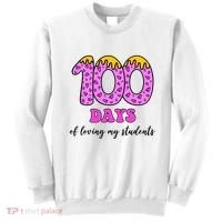 100 Days Of Loving My Students Teacher Celebration Sweatshirt thumb 0