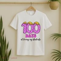 100 Days Of Loving My Students Teacher Celebration T-Shirt thumb 2
