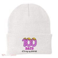 100 Days Of Loving My Students Teacher Celebration Beanie thumb 0