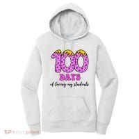 100 Days Of Loving My Students Teacher Celebration Women's Hoodie thumb 0