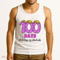 100 Days Of Loving My Students Teacher Celebration Tank Top thumb 3