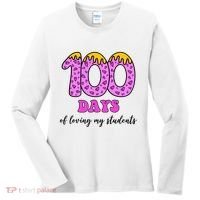 100 Days Of Loving My Students Teacher Celebration Women's Long Sleeve Shirt thumb 0