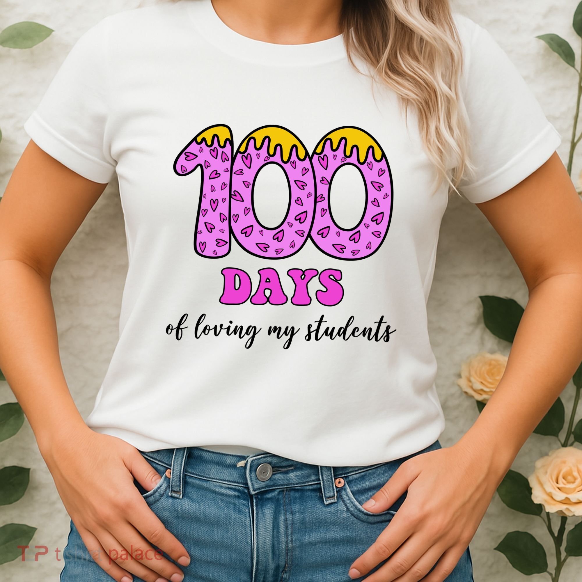 100 Days Of Loving My Students Teacher Celebration Women's T-Shirt