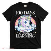 100th Day of School Unicorn 100 Magical Days Teacher Girls T-Shirt thumb 0