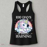 100th Day of School Unicorn 100 Magical Days Teacher Girls Women's Tank Top thumb 3