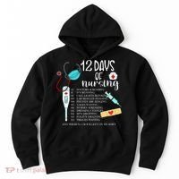 12 Days Of Nursing Funny Nurse Christmas Cute Xmas Hoodie thumb 0