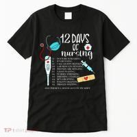 12 Days Of Nursing Funny Nurse Christmas Cute Xmas Tall T-Shirt thumb 0