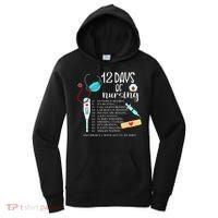 12 Days Of Nursing Funny Nurse Christmas Cute Xmas Women's Hoodie thumb 0