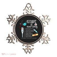 12 Days Of Nursing Funny Nurse Christmas Cute Xmas Ornament thumb 0