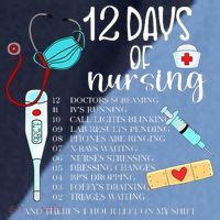 12 Days Of Nursing Funny Nurse Christmas Cute Xmas Raglan Baseball Sleeve Shirt thumb 2