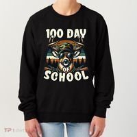 100 Days Of School Deer Hunting Deer Camo Hipster Fun Women's Sweatshirt thumb 0