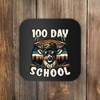 100 Days Of School Deer Hunting Deer Camo Hipster Fun Coaster thumb 0