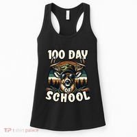 100 Days Of School Deer Hunting Deer Camo Hipster Fun Women's Tank Top thumb 0