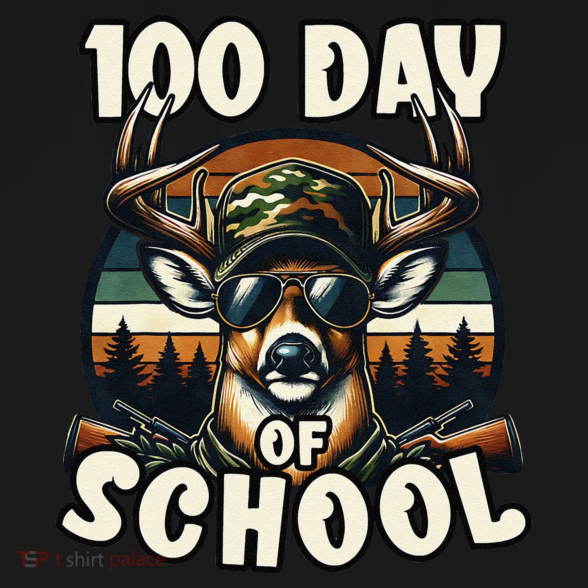 100 Days Of School Deer Hunting Deer Camo Hipster Fun Women's Tank Top