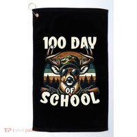100 Days Of School Deer Hunting Deer Camo Hipster Fun Golf Towel thumb 0