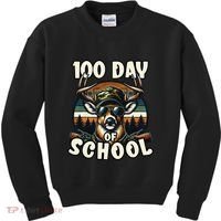 100 Days Of School Deer Hunting Deer Camo Hipster Fun Kids Sweatshirt thumb 0