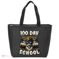 100 Days Of School Deer Hunting Deer Camo Hipster Fun Tote Bag thumb 0