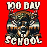 100 Days Of School Deer Hunting Deer Camo Hipster Fun Santa Hat thumb 1