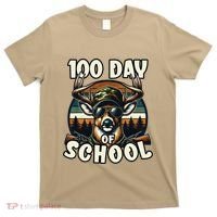 100 Days Of School Deer Hunting Deer Camo Hipster Fun T-Shirt thumb 0