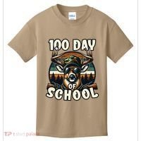 100 Days Of School Deer Hunting Deer Camo Hipster Fun Kids T-Shirt thumb 0