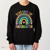 100th Day Of Kindergarten Teacher 100 Days Smarter Gift Women's Sweatshirt thumb 0