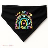 100th Day Of Kindergarten Teacher 100 Days Smarter Gift USA-Made Doggie Bandana thumb 0