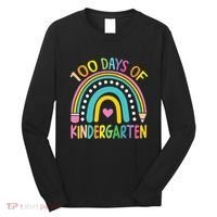 100th Day Of Kindergarten Teacher 100 Days Smarter Gift Long Sleeve Shirt thumb 0