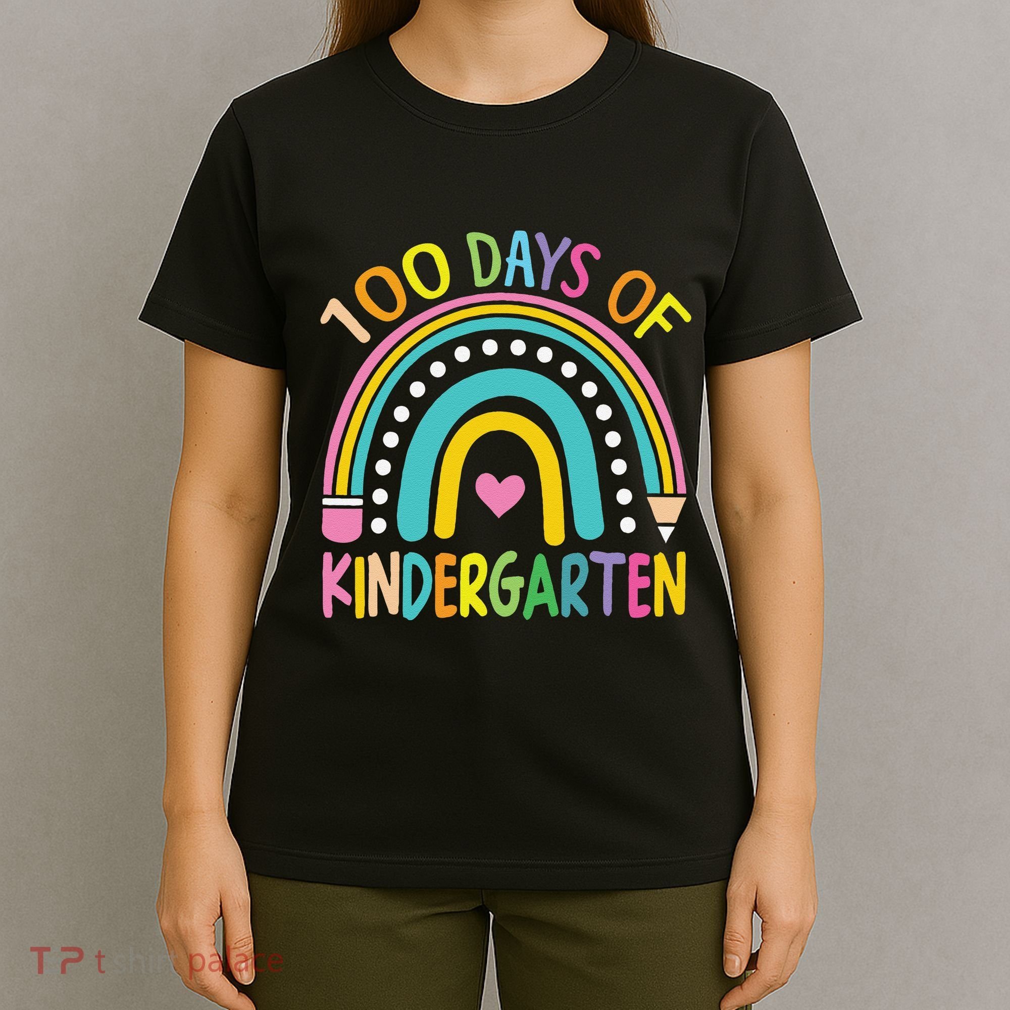 100th Day Of Kindergarten Teacher 100 Days Smarter Gift T-Shirt
