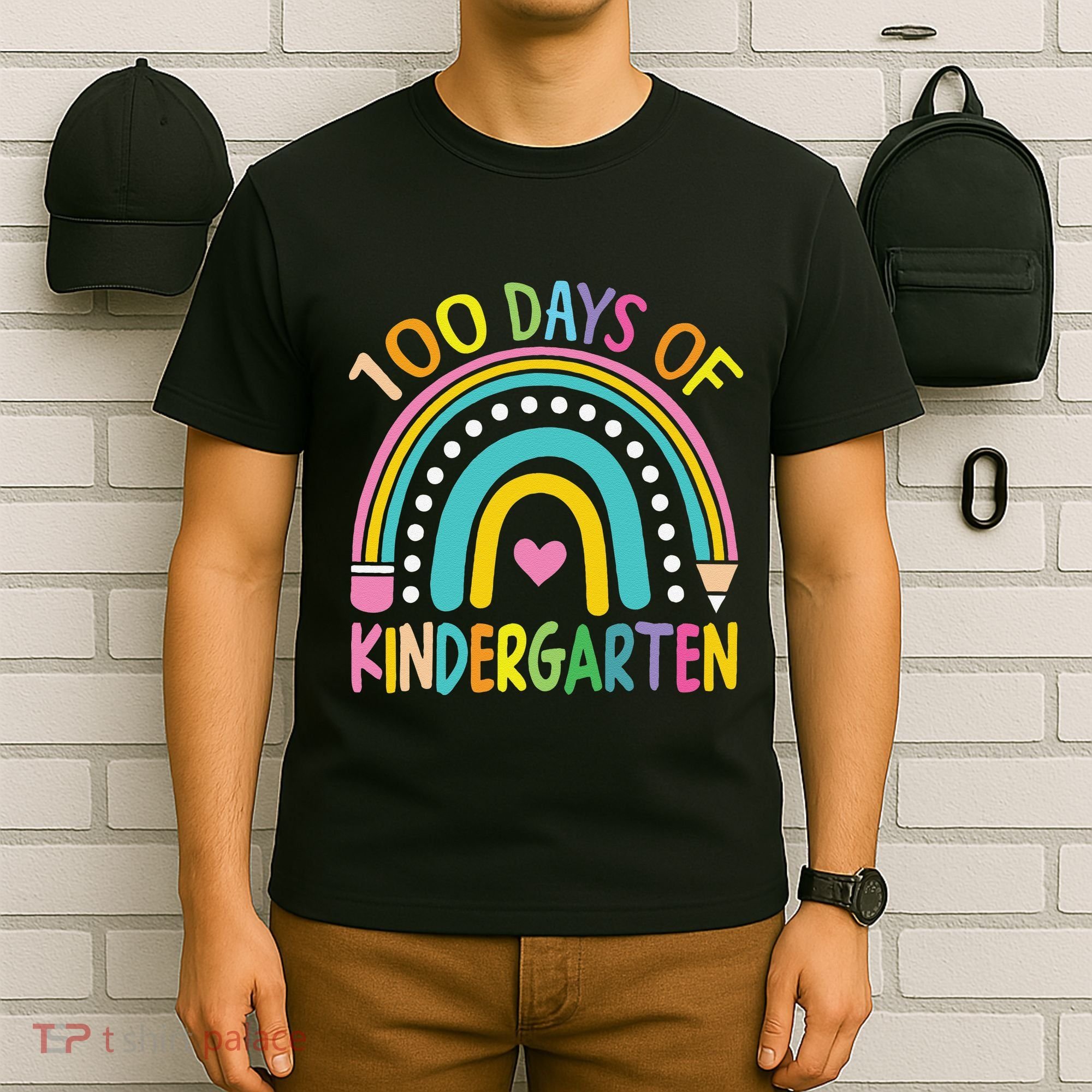 100th Day Of Kindergarten Teacher 100 Days Smarter Gift T-Shirt