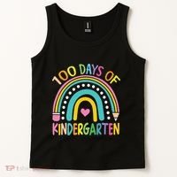 100th Day Of Kindergarten Teacher 100 Days Smarter Gift Tank Top thumb 2