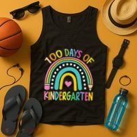 100th Day Of Kindergarten Teacher 100 Days Smarter Gift Tank Top thumb 4
