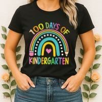 100th Day Of Kindergarten Teacher 100 Days Smarter Gift Women's T-Shirt thumb 2