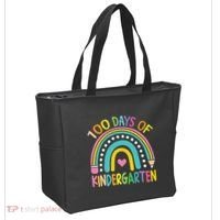 100th Day Of Kindergarten Teacher 100 Days Smarter Gift Tote Bag thumb 2