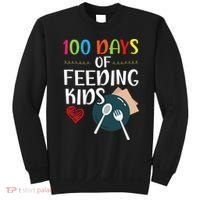 100 Days Of Feeding  Lunch Lady School Canteen Sweatshirt thumb 0