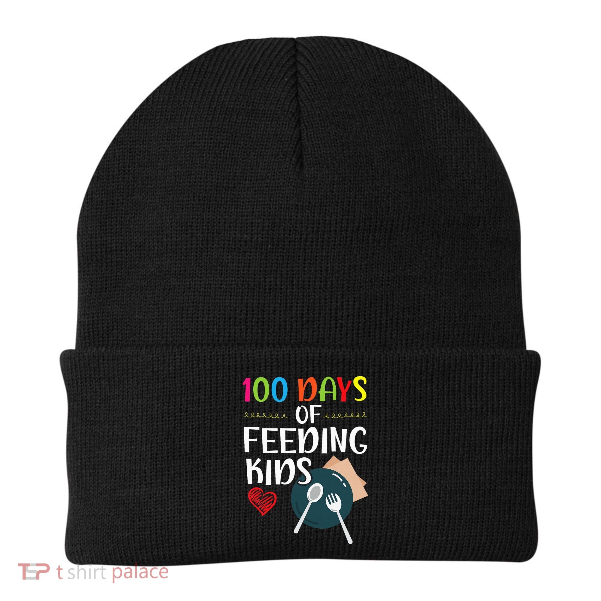 100 Days Of Feeding  Lunch Lady School Canteen Beanie