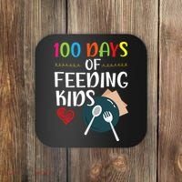 100 Days Of Feeding  Lunch Lady School Canteen Coaster thumb 0