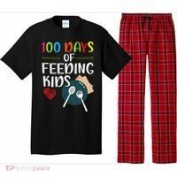 100 Days Of Feeding  Lunch Lady School Canteen Pajama Set thumb 0