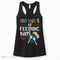 100 Days Of Feeding  Lunch Lady School Canteen Women's Tank Top thumb 0
