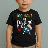 100 Days Of Feeding  Lunch Lady School Canteen Toddler T-Shirt thumb 2
