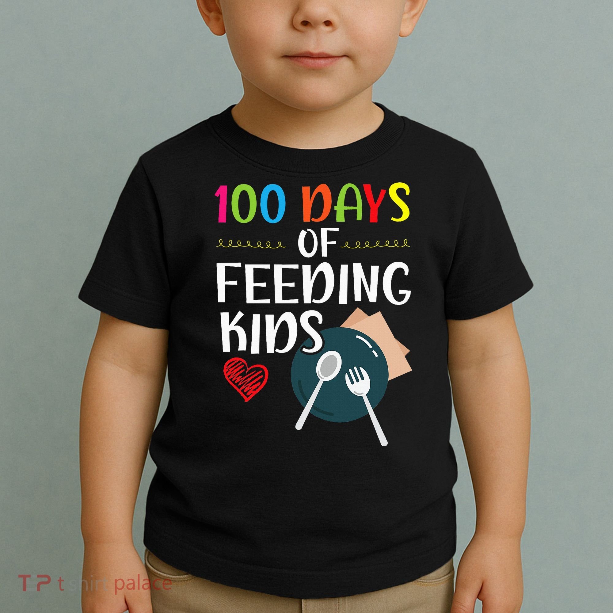 100 Days Of Feeding  Lunch Lady School Canteen Toddler T-Shirt