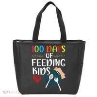 100 Days Of Feeding  Lunch Lady School Canteen Tote Bag thumb 0