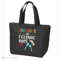 100 Days Of Feeding  Lunch Lady School Canteen Tote Bag thumb 3