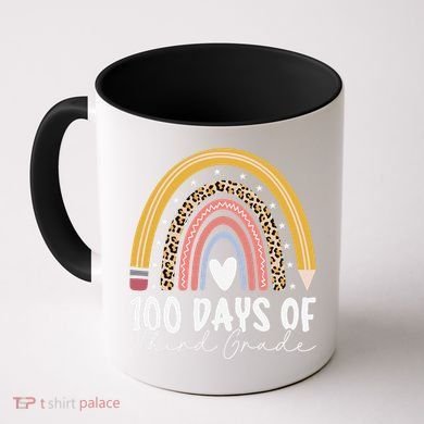 100th Day Of Third Grade 100 Days Of 3rd Grade Cool Rainbow Coffee Mug