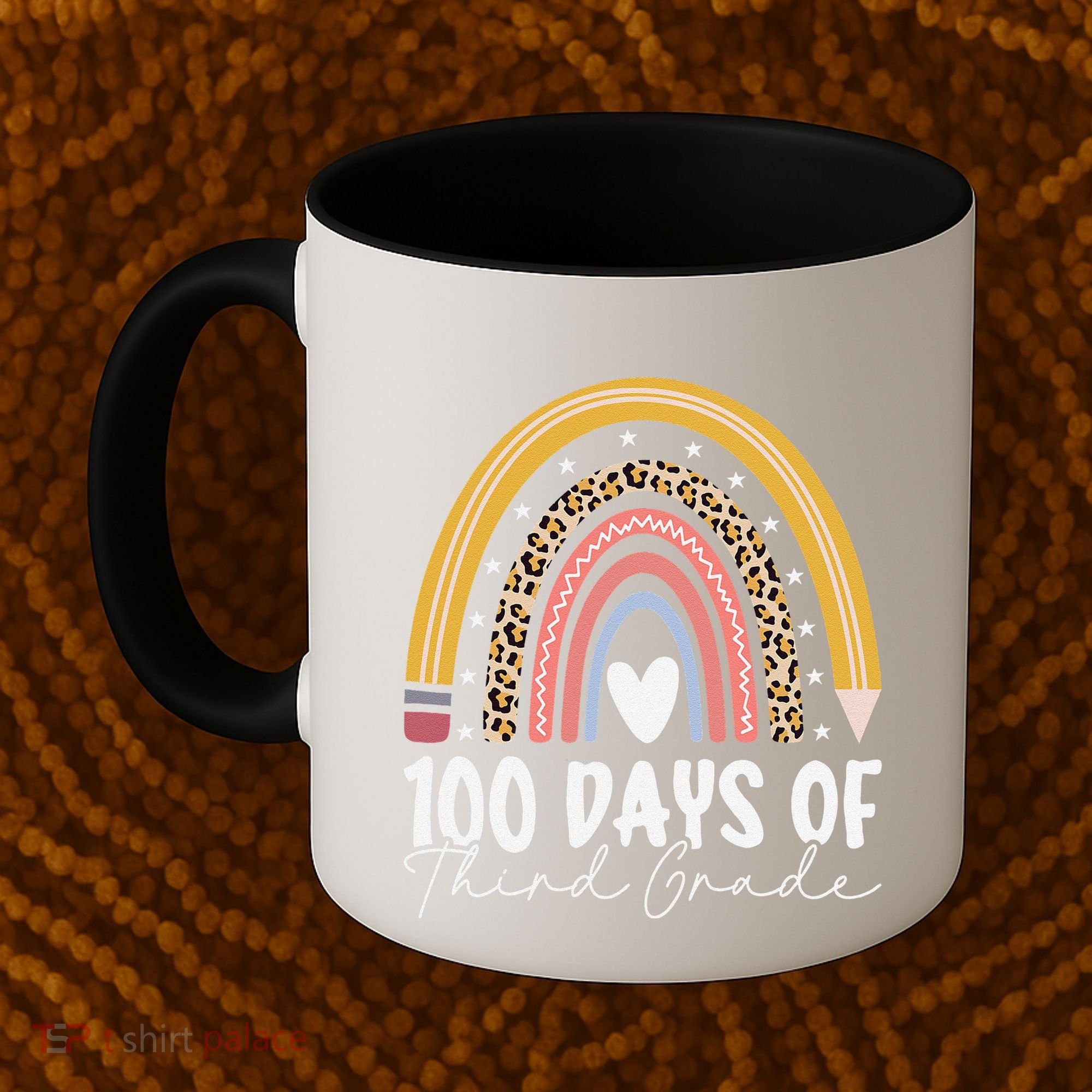 100th Day Of Third Grade 100 Days Of 3rd Grade Cool Rainbow Coffee Mug