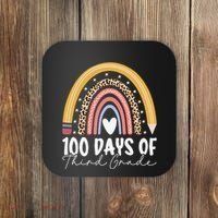 100th Day Of Third Grade 100 Days Of 3rd Grade Cool Rainbow Coaster thumb 0