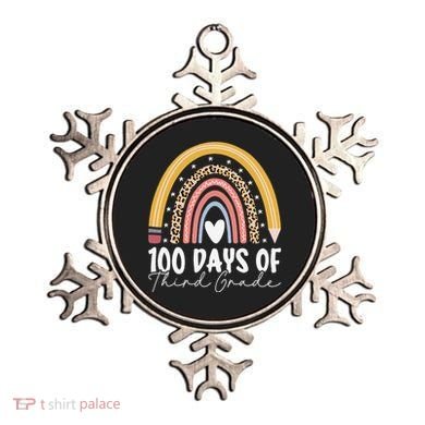 100th Day Of Third Grade 100 Days Of 3rd Grade Cool Rainbow Ornament