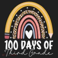 100th Day Of Third Grade 100 Days Of 3rd Grade Cool Rainbow Hat thumb 2