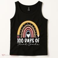 100th Day Of Third Grade 100 Days Of 3rd Grade Cool Rainbow Tank Top thumb 2