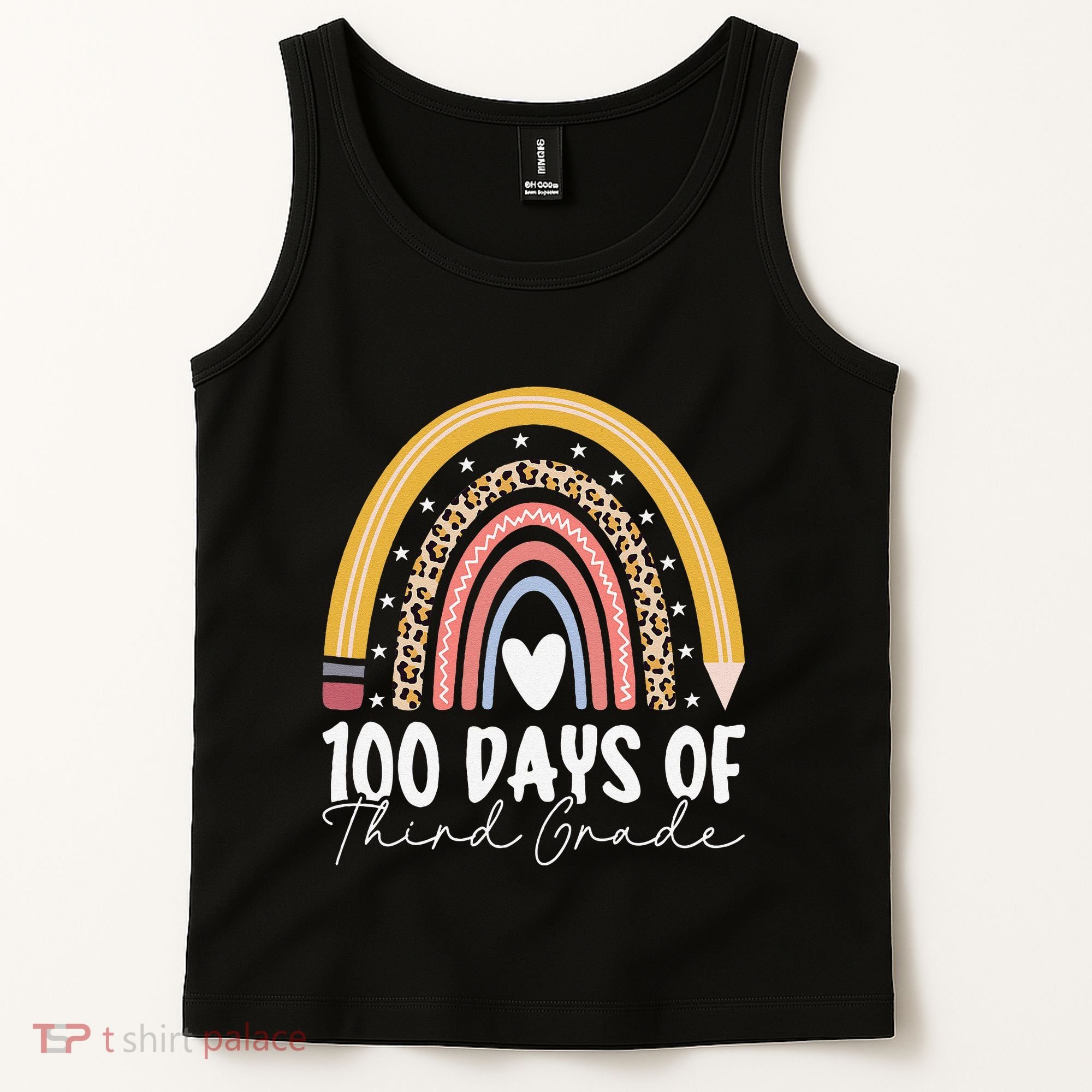 100th Day Of Third Grade 100 Days Of 3rd Grade Cool Rainbow Tank Top