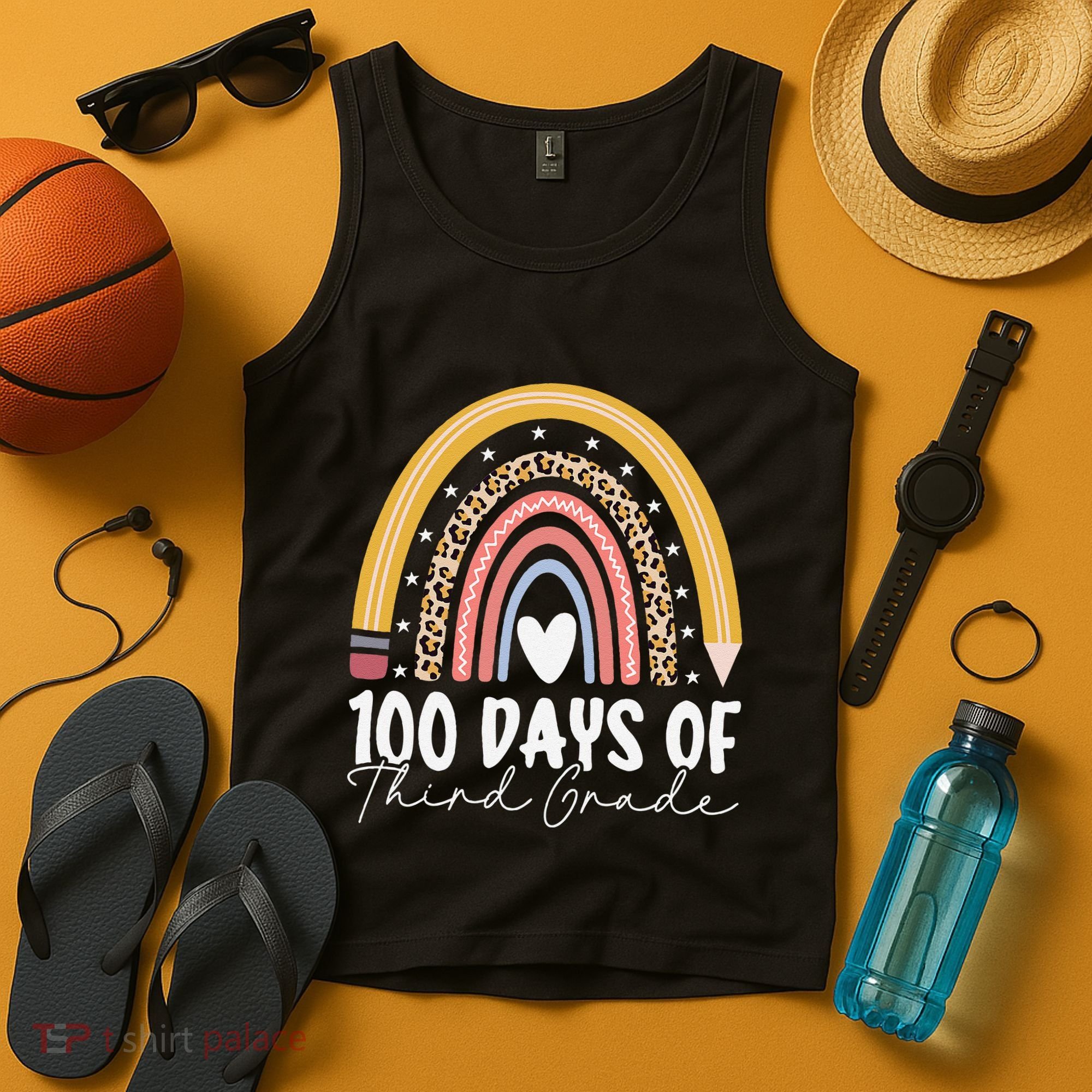 100th Day Of Third Grade 100 Days Of 3rd Grade Cool Rainbow Tank Top